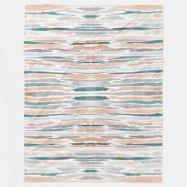 Manta Polar Rayas grises pálidas del lavado de la acuarela del