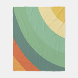 Manta Polar Rayas Minimalistas de arcoiris hechas a mano