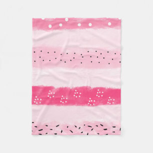 Manta Polar rayas modernas de bloques de color pinceles de col