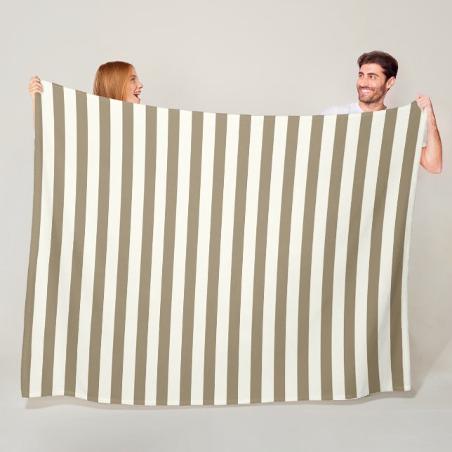 Manta Polar Rayas modernas patrón de moda gris blanco para él (In situ)