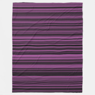 Manta Polar Rayas Negras Moradas Abstractas
