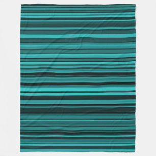 Manta Polar Rayas Negras Verde Azul