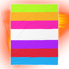 Manta Polar Rayas Neon Colorful |