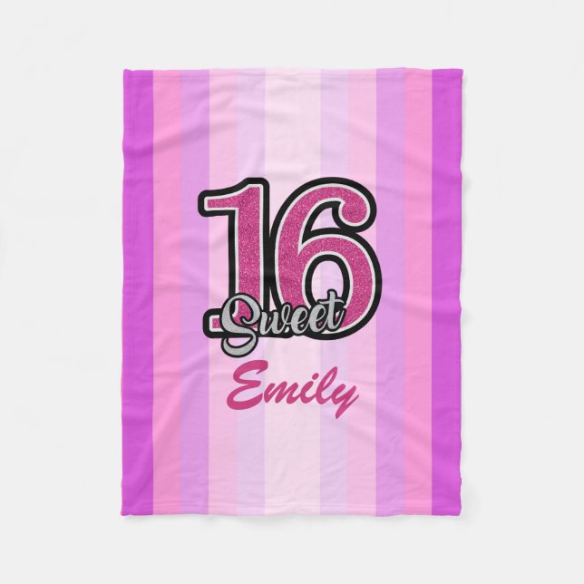 Manta Polar Rayas púrpuras (Anverso)