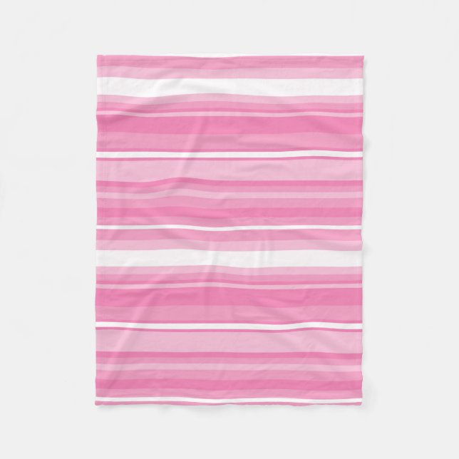 Manta Polar Rayas rosadas (Anverso)