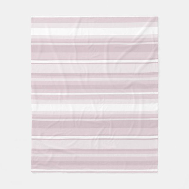 Manta Polar rayas rosadas de cuarzo Rosa (Anverso)