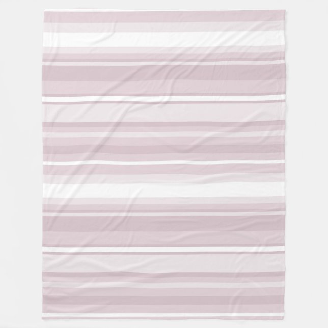 Manta Polar rayas rosadas de cuarzo Rosa (Anverso)