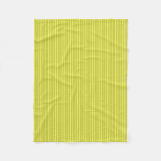 Manta Polar Rayas verticales Chartreuse Verde Amarillo (Anverso)