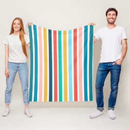 Manta Polar Rayas verticales multicolores de verano modernas