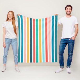Manta Polar Rayas verticales multicolores de verano modernas