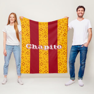 Manta Polar Rayas verticales Zia Sol Rojo Amarillo Nuevo Méxic