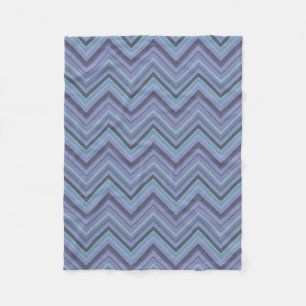 Manta Polar Rayas zigzag de color azul