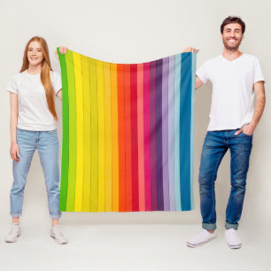Manta Polar Rayo de arcoiris vertical a rayas