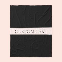 Manta Polar Rayo Rubor rosa claro y texto editable elegante