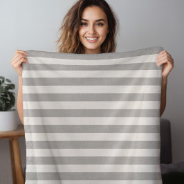 Manta Polar Rayos grises y marfileños | Decoración moderna de