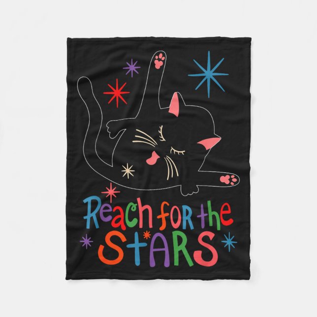 Manta Polar Reach For The Stars Funny Cat  (Anverso)