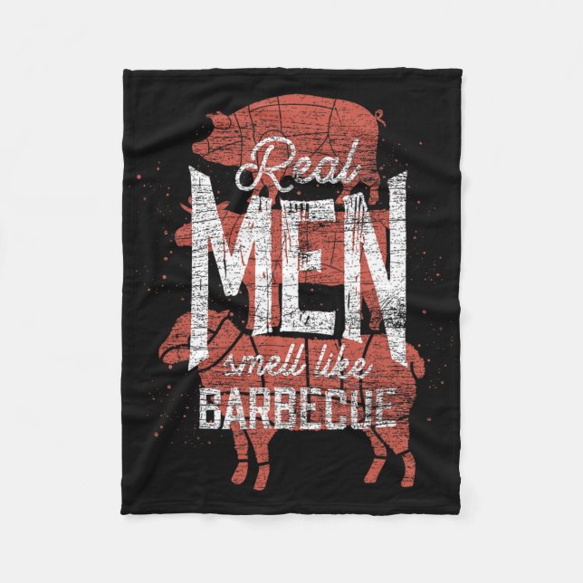 Manta Polar Real Men Smell Like Byrbecue Smoked Meat Men Gift  (Anverso)
