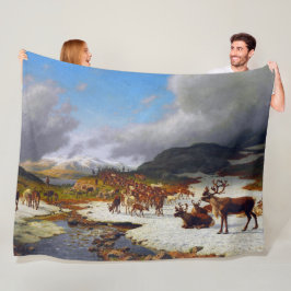 Manta Polar Rebaño de renos en las montañas al norte de Røros