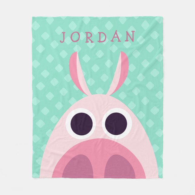 Manta Polar Receloso el cerdo (Anverso)