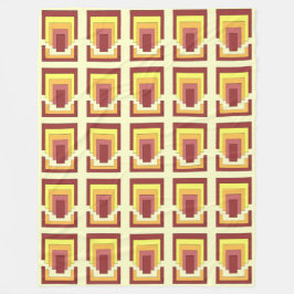 Manta Polar Rectángulo Resumen multicolor (estilo 70)