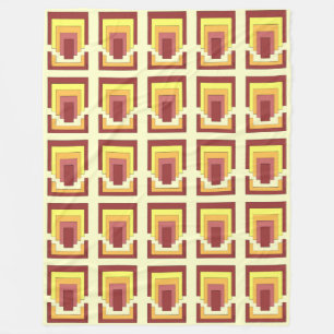 Manta Polar Rectángulo Resumen multicolor (estilo 70)