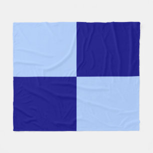 Manta Polar Rectángulos azul claro y azul oscuro