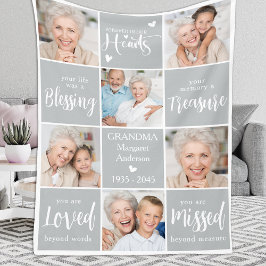 Manta Polar Recuento conmemorativo de 6 Collages de fotos pers