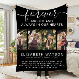 Manta Polar Recuerdo de 4 Collages de fotos para siempre en nu