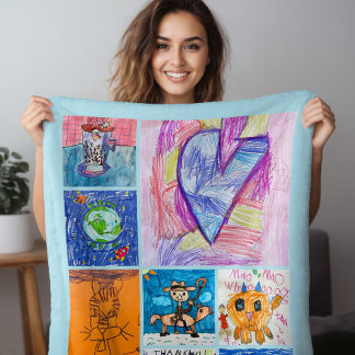 Manta Polar Recuerdo de arte personalizado de 8 fotos para niñ