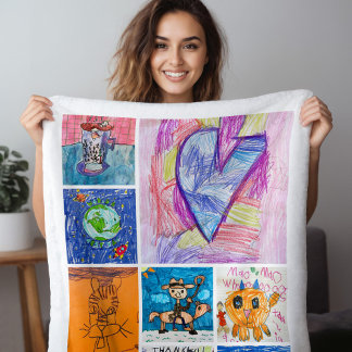 Manta Polar Recuerdo de arte personalizado de 8 fotos para niñ