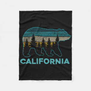 Manta Polar Recuerdo de California Oso Vintage Retro Naturalez