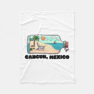 Manta Polar Recuerdo de Cancún México Familia Pareo de Vacacio