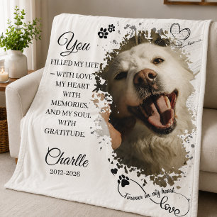 Manta Polar Recuerdo de Foto de Mascota Perro Memorial Simpatí