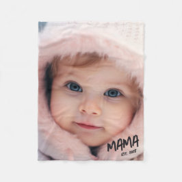 Manta Polar Recuerdo de Foto Personalizado Mama