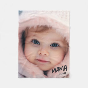 Manta Polar Recuerdo de Foto Personalizado Mama