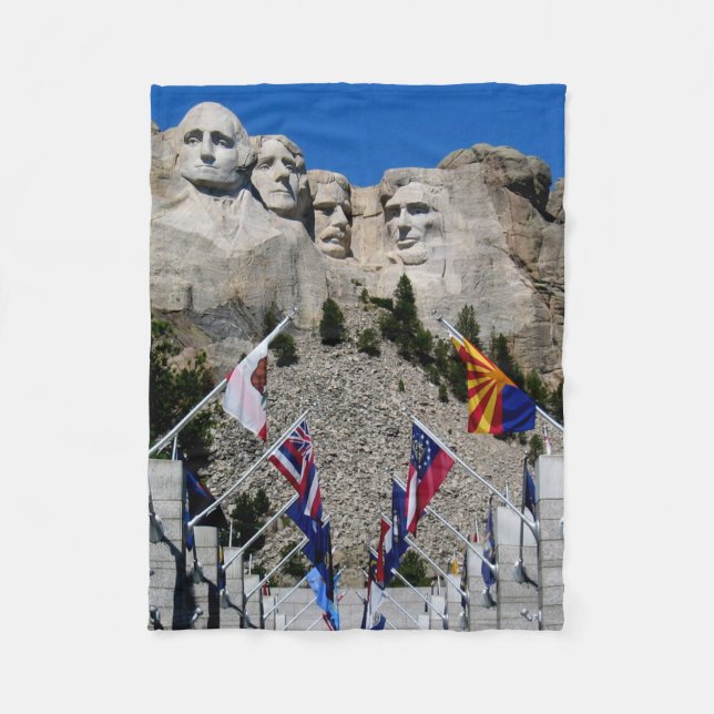 Manta Polar Recuerdo del Mt Rushmore del personalizable (Anverso)