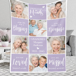 Manta Polar Recuerdo moderno de la familia de los 6 Collages d