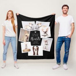 Manta Polar Recuerdo personalizado de mascota con varios fotos