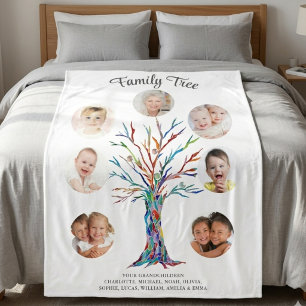 Manta Polar Recuerdo personalizado del árbol genealógico con f