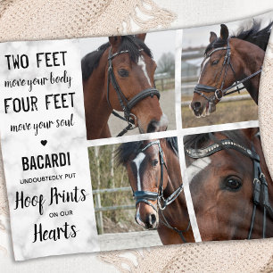 Manta Polar Recuerdos de caballos Keepsake Collage de fotos de