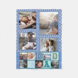 Manta Polar recuerdos fotográficos personalizados de papá