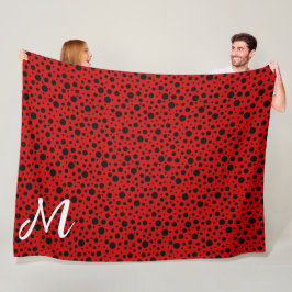 Manta Polar Red and black polka dots funny ladybug