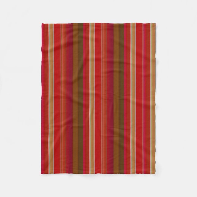 Manta Polar Red and Gold Stripes (Anverso)