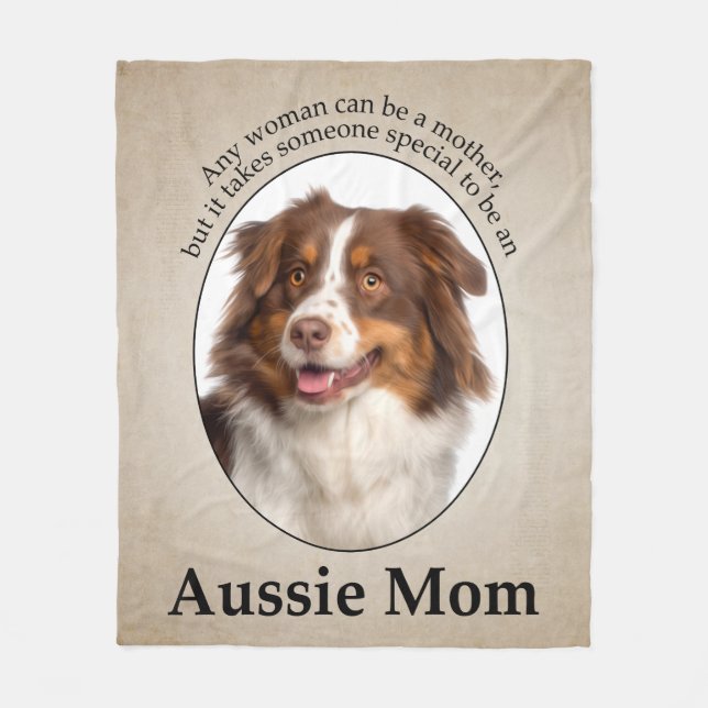 Manta Polar Red Australian Shepherd Mom (Anverso)