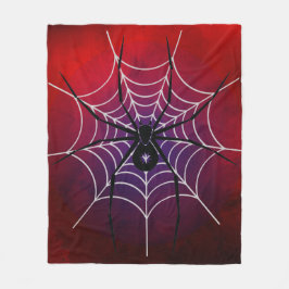 Manta Polar Red Black Spider Throw Blanket