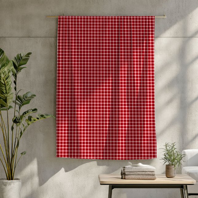 Manta Polar Red Black Tartan Blanket Cosy Estilo Lumberjack (Red Black Tartan Blanket Cozy Lumberjack Style)