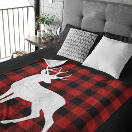 Manta Polar Red Buffalo Plaid & Deer | Entrega de nombre perso