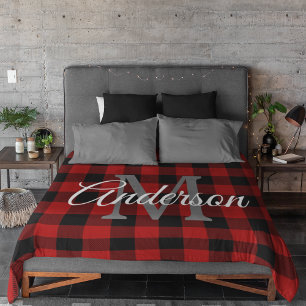 Manta Polar Red Buffalo Plaid   Personal Inicial   Regalo