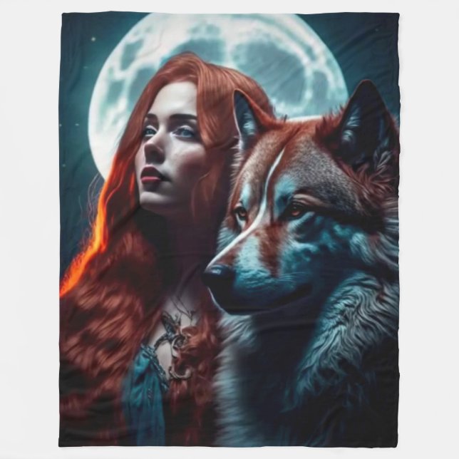 MANTA POLAR RED CANIS LUPIS (WOLF) (Anverso)