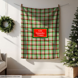 Manta Polar Red Green Christmas Blanket Modern Cozy Style